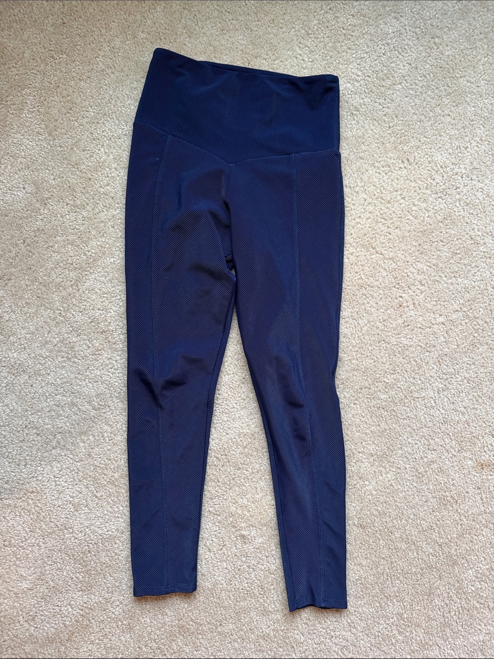 Onzie High-Waist Navy Ribbed Leggings